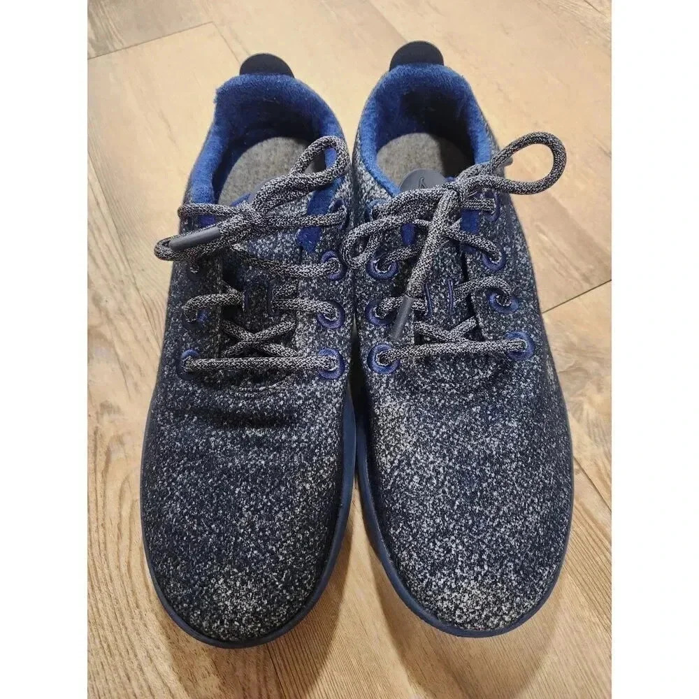 Allbirds Mens Size 11 WRM Wool Runner Mizzles Shoes Blue Low Top 0521 NV1